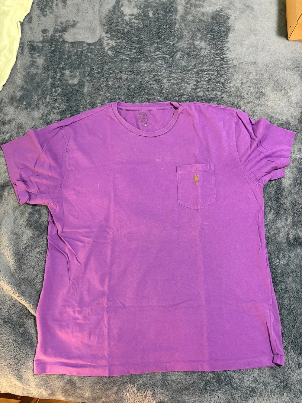 Polo by Ralph Lauren Men's Purple Pocket Tee Size Large
